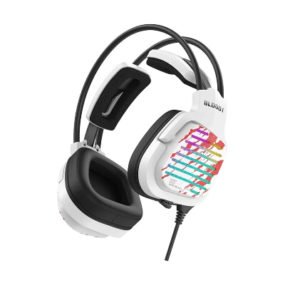 Picture of A4TECH Bloody G565 7.1 Surround Sound RGB Flow Light Energy White Wired Gaming Headphone