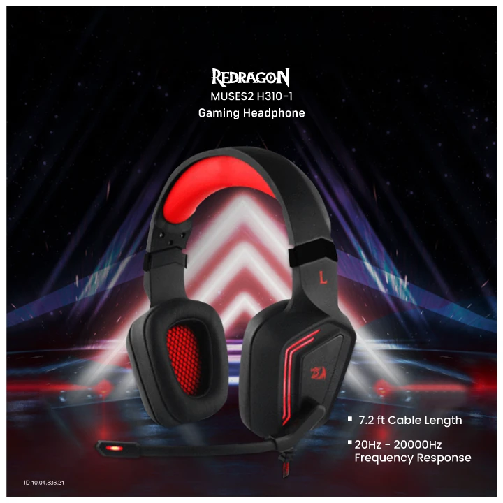 Picture of Redragon Muses2 H310-1 Wired Black Gaming Headphone