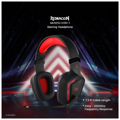 Picture of Redragon Muses2 H310-1 Wired Black Gaming Headphone