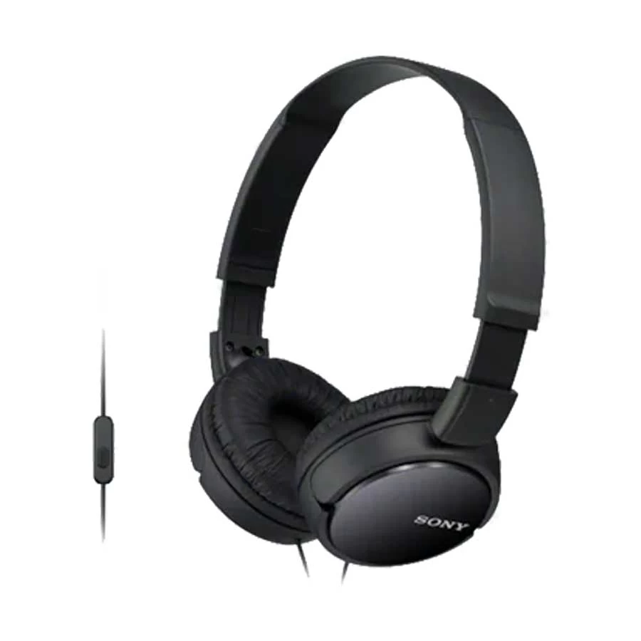 Picture of Sony MDR-ZX110AP Black Wired On-Ear Headphone (6 Month Warranty)