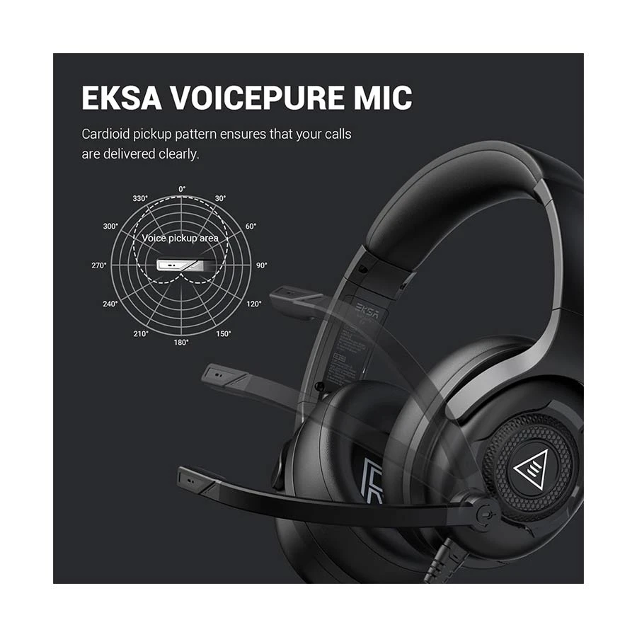 Picture of EKSA Air Comfy E4 Black Wired Over-Ear Gaming Headphone (2 Year Warranty)
