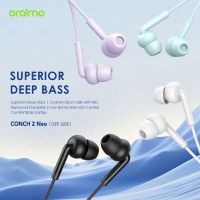 Picture of oraimo CONCH 2 Neo oraimo CONCH 2 Neo Wired Earphones