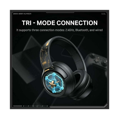 Picture of ONIKUMA GT802 RGB Tri-Mode Bluetooth Black Stereo Gaming Headphone