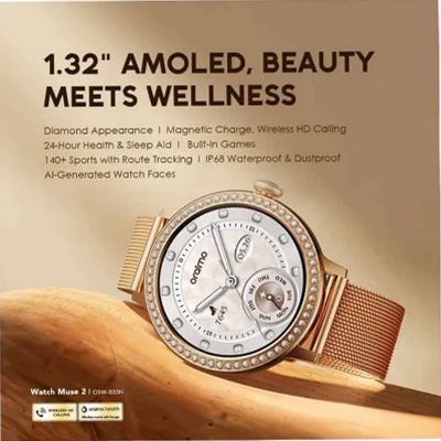 Picture of Oraimo Watch Muse 2 OSW-833N AMOLED Bluetooth Calling Rose Gold Smart Watch