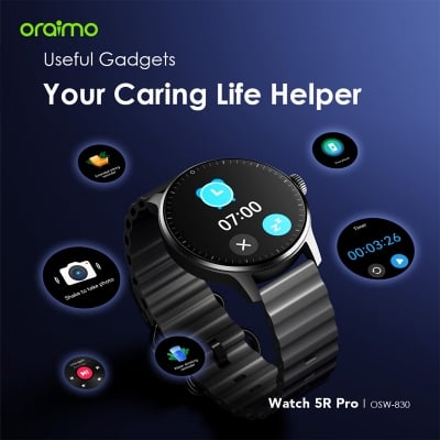 Picture of Oraimo Watch 5R Pro OSW-830 Black AMOLED Bluetooth Calling Smart Watch