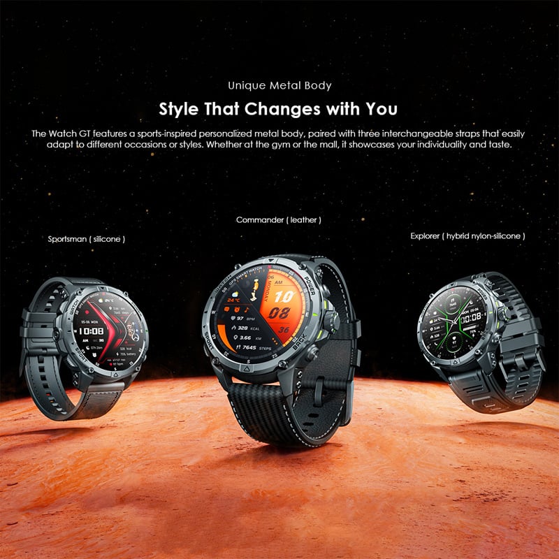 Picture of Oraimo Watch GT OSW-852H Dark Chrome (Black) Bluetooth Calling Smart Watch