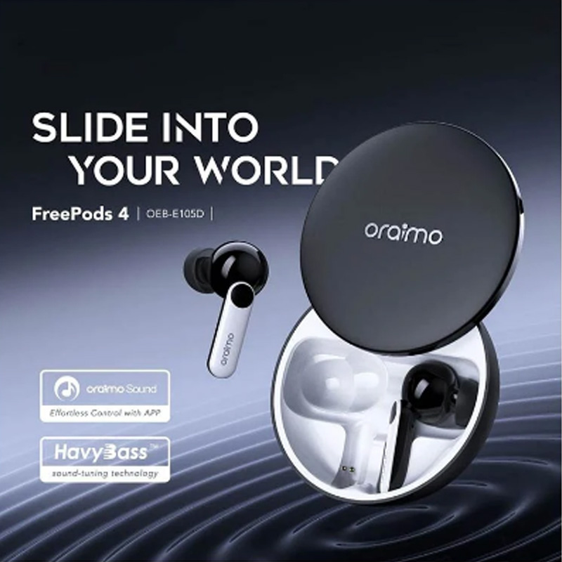 Picture of Oraimo FreePods 4 ANC Black TWS Bluetooth Earbuds #OEB-E105D