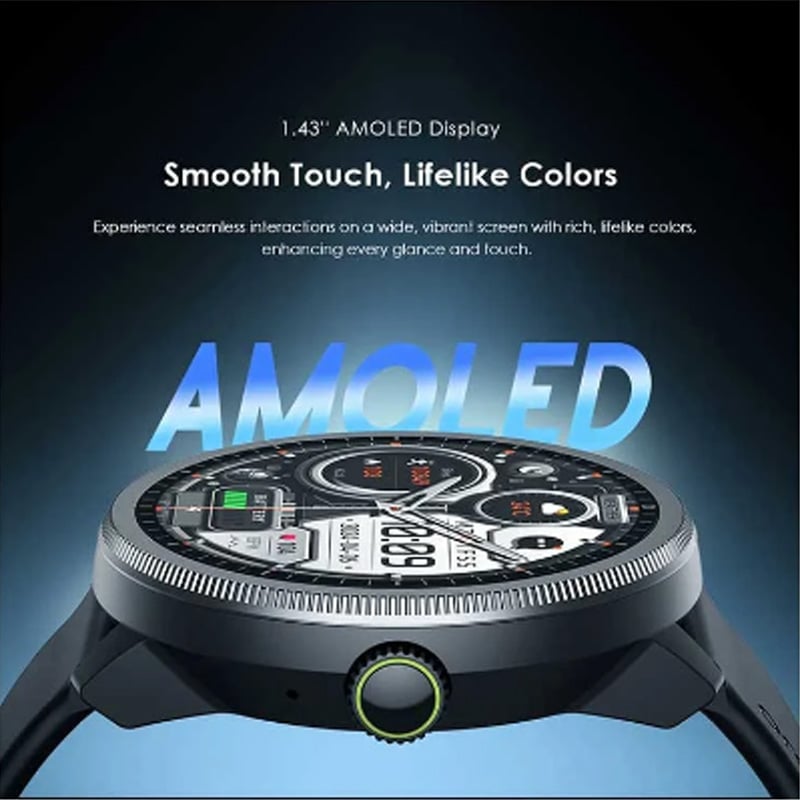 Picture of Oraimo Watch 5R OSW-820 AMOLED Black Bluetooth Calling Smart Watch