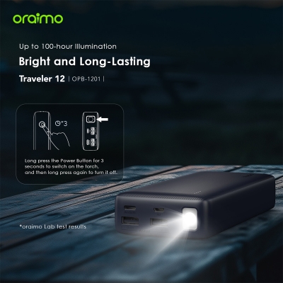 Picture of oraimo Traveler 12 20000mAh 12W Power Bank (OPB-1201)