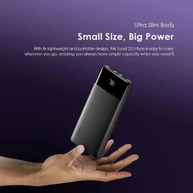 Picture of Oraimo TOAst 22.5 Byte 10000mAh 22.5W Speed Black Power Bank with Digital Display