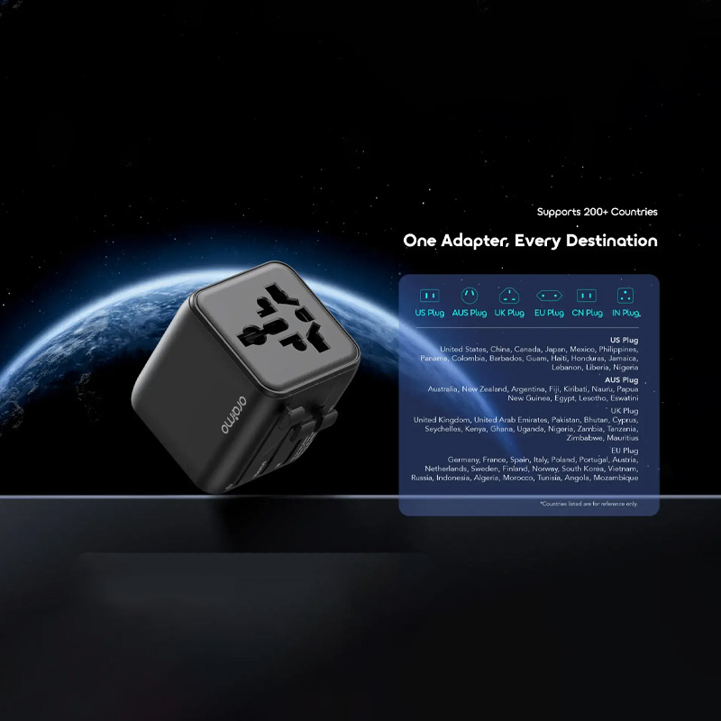 Picture of Oraimo PowerOmni 251 Black Universal Travel Adapter
