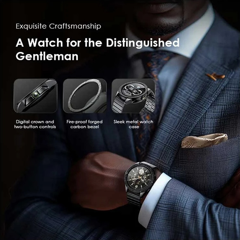 Picture of Oraimo Watch Pro NT 1.43inch AMOLED AI SmartWatch (OSW-850H)- Black