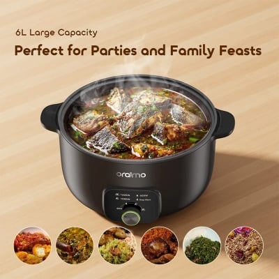 Picture of Oraimo MultiPot S1 Lite 6 Liters Electric Cooker EU (OHP-262A) - GRAPHITE BLACK