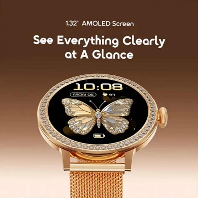 Picture of Oraimo Watch Muse 2 OSW-833N AMOLED Bluetooth Calling Rose Gold Smart Watch