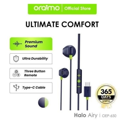 Picture of oraimo Halo Airy Type-C Half In-ear Wired Headphones