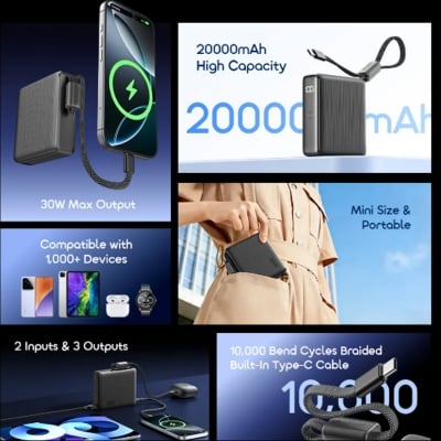 Picture of Oraimo PowerNova L21 20000mAh 30W Black Power Bank with Digital Display