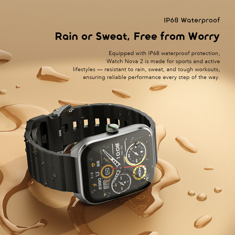 Picture of Oraimo Watch Nova 2 Black Bluetooth Calling Smart Watch #OSW-814