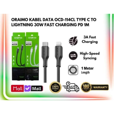 Picture of Oraimo RobustLine 3A 1m Type-C to Lightning Charging Cable (OCD-114CL)