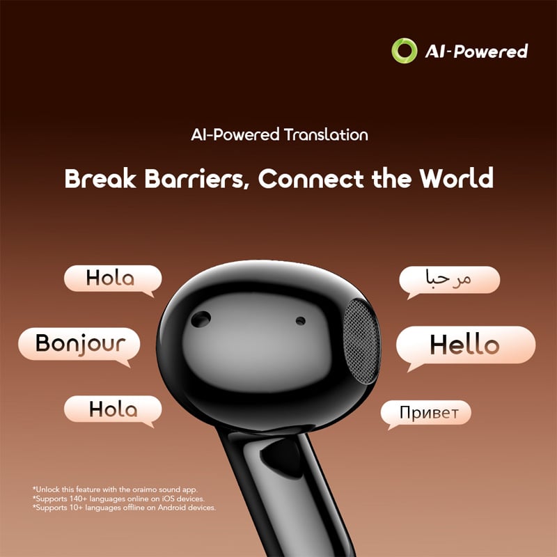 Picture of oraimo SpaceBuds Air 2 50H Long Battery Life Earbuds with Smart Translation (OTW-325S)