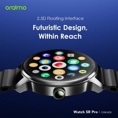 Picture of Oraimo Watch 5R Pro OSW-830 Black AMOLED Bluetooth Calling Smart Watch