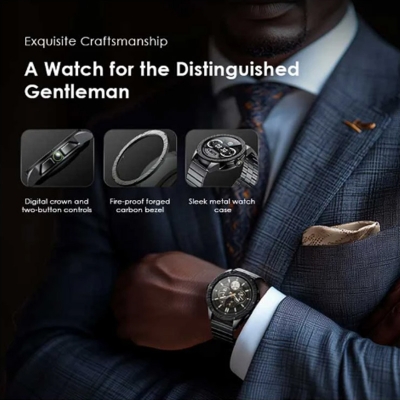 Picture of Oraimo Watch Pro NT 1.43inch AMOLED AI SmartWatch (OSW-850H)- Black