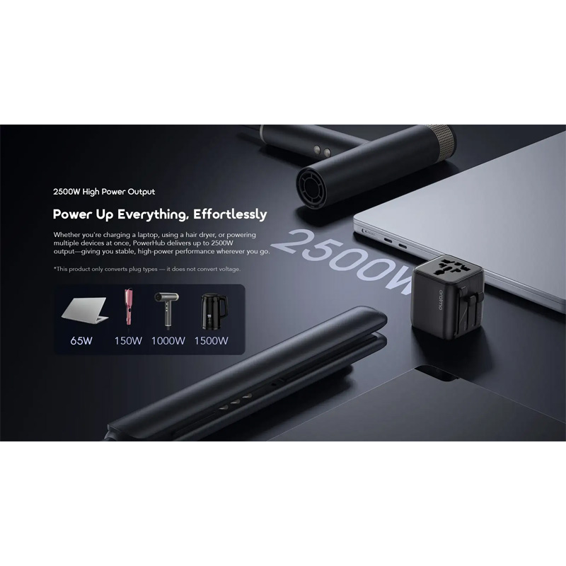 Picture of Oraimo PowerOmni 251 Black Universal Travel Adapter