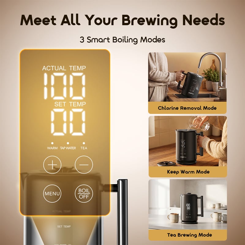 Picture of oraimo FastBrew Fast Smart 1.7L 316 Stainless Steel Electric Kettle