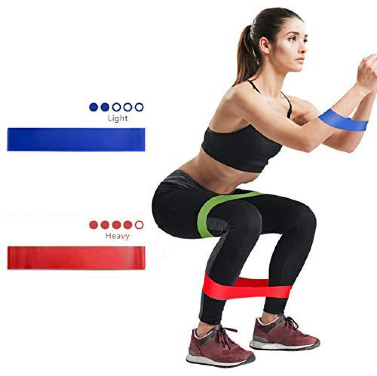Picture of Resistance Bands [Set of 5] Skin-Friendly Resistance Fitness Exercise Loop Bands Multicolor