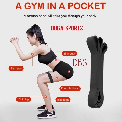 Picture of Pull Up Assist Exercise Resistance Band Exercise Loop Band - Resistance Band Black
