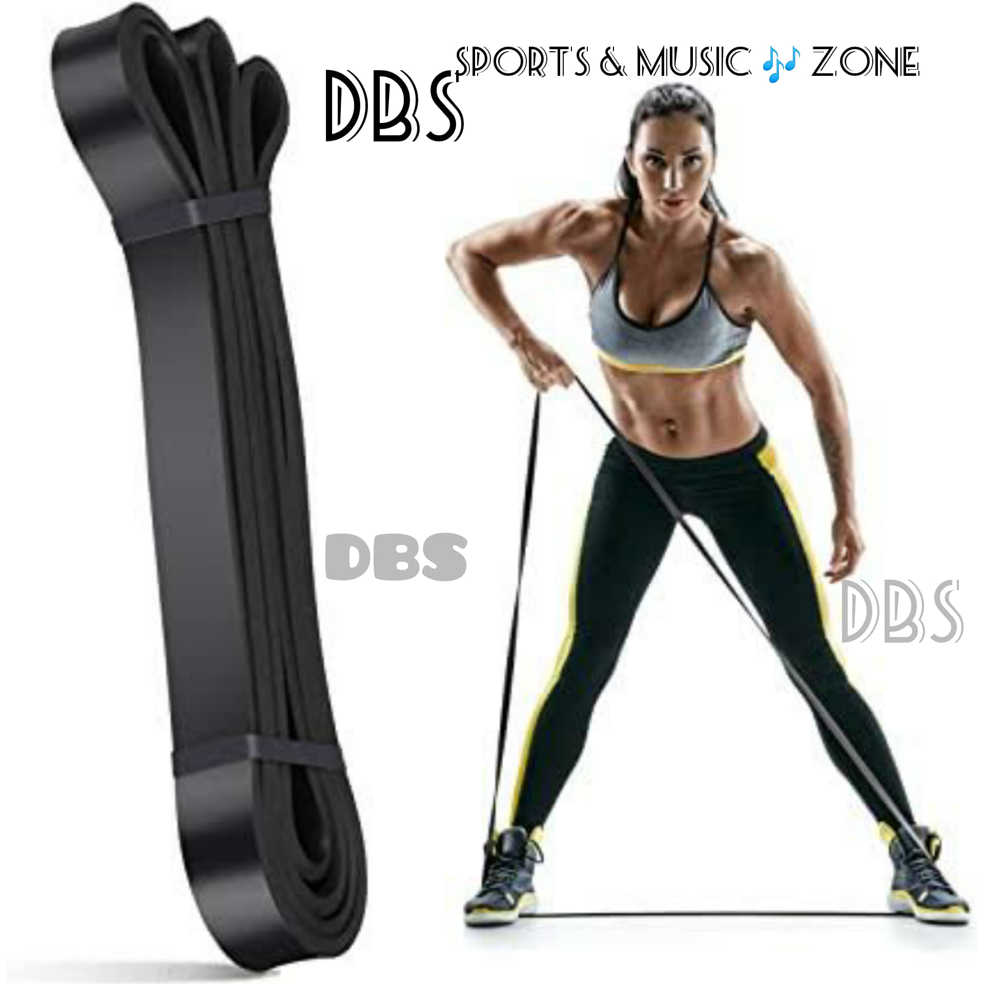 Picture of Pull Up Assist Exercise Resistance Band Exercise Loop Band - Resistance Band Black