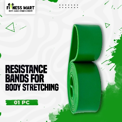 Picture of Resistance Bands for Body Stretching, Fitness Training, Flexibility, and Powerlifting - Premium 100% Natural Latex Workout Loop Therabands 7 level for Crossfit and Home Gym - Fitness Mart Green