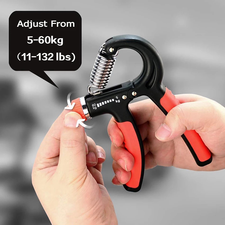 Picture of New 5-60Kg Gym Fitness Hand Grip For Men Adjustable Finger Heavy Exerciser Strength Muscle Recovery Hand Gripper Trainer - Improve Hand Strength Multicolor
