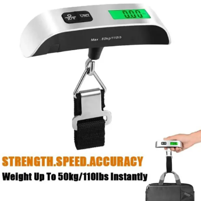 Picture of Portable Scale Mini Digital LCD Display Hanging Scale 50kg 10g Electronic Luggage Hanging Suitcase Travel Weighs Baggage Bag Weight Balance Tool Multicolor