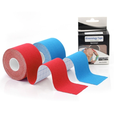 Picture of Elastic Kinesiology Tape Athletic Recovery Sports Safety Muscle Pain Relief Knee Pads Support Gym Fitness Bandage Multicolor
