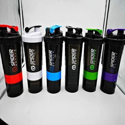 Picture of Sport Shaker Water Bottle 3 In 1 Spider Shaker - Ideal For Gym Use - Bpa Free And Convenient 500Ml Capacity - Perfect For Protein Shakes Multicolor