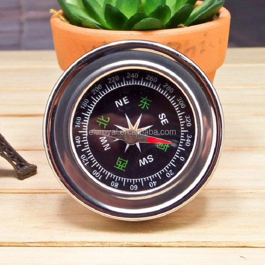 Picture of Stainless Steel Anti-Fall Waterproof Compass Outdoor Climbing Supplies - Stay On Course With The Durable Stainless Steel Waterproof Compass Multicolor