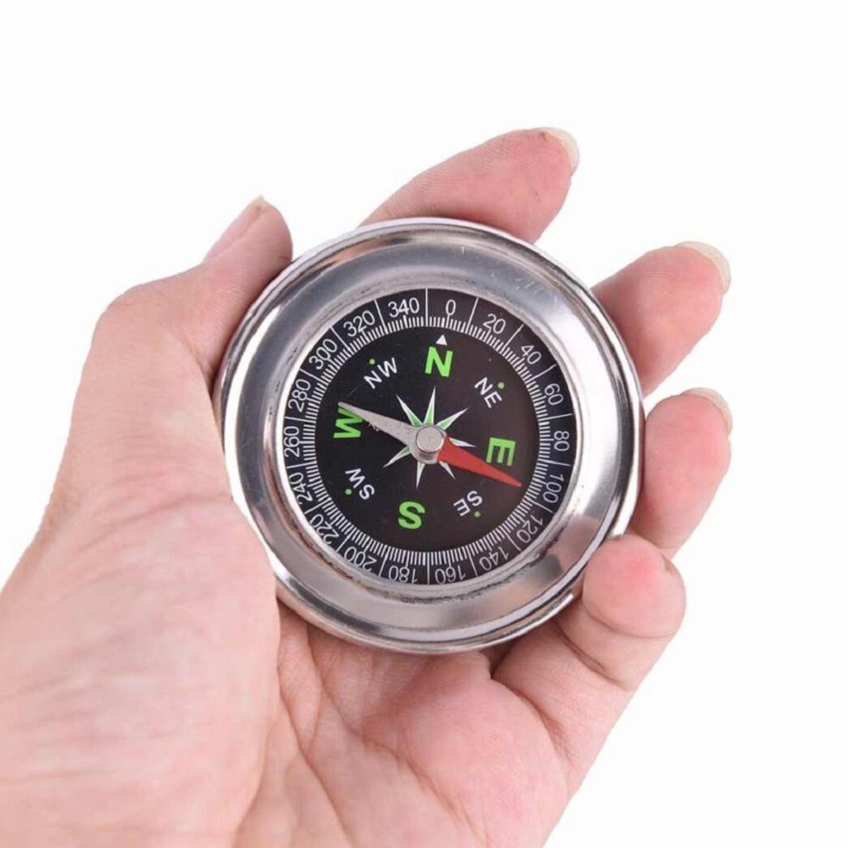 Picture of Stainless Steel Anti-Fall Waterproof Compass Outdoor Climbing Supplies - Stay On Course With The Durable Stainless Steel Waterproof Compass Multicolor