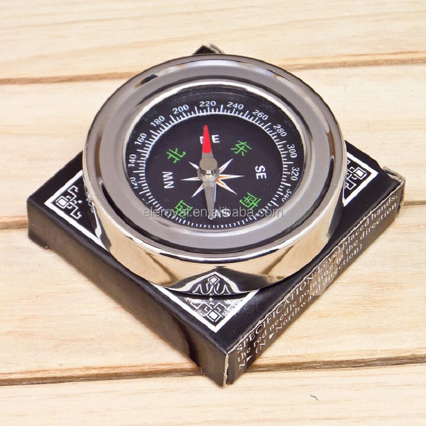 Picture of Stainless Steel Anti-Fall Waterproof Compass Outdoor Climbing Supplies - Stay On Course With The Durable Stainless Steel Waterproof Compass Multicolor