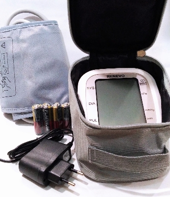 Picture of RENEVO Automatic Digital LCD Blood Pressure Monitor Machine-AS35L-Health Proo Multicolor