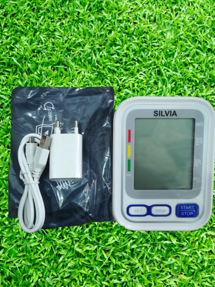 Picture of Silvia Digital LCD Blood Pressure Monitor with Arm Cuff - Electronic Check Heart Beat Pulse Sphygmomanometer Machine SIL-268G-Healthproo Multicolor