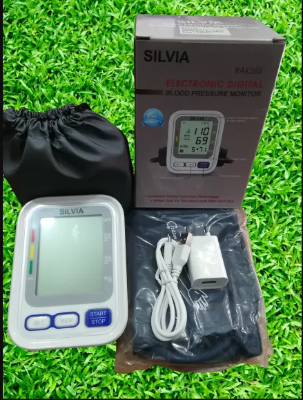 Picture of Silvia Digital LCD Blood Pressure Monitor with Arm Cuff - Electronic Check Heart Beat Pulse Sphygmomanometer Machine SIL-268G-Healthproo Multicolor