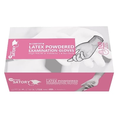 Picture of SATORY Comfort Latex Powdered Examination Glove-healthproo Multicolor