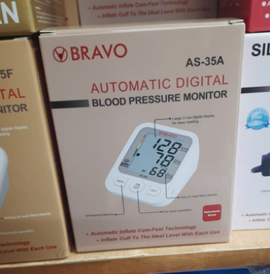 Picture of Bravo Fully Automatic Upper arm Digital Blood Pressure Monitor Apparatus and Testing Machine, Separate Cuff, LCD Display with USB Port with 5 year Warranty-Healthproo Multicolor