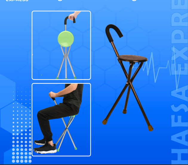 Picture of Getwell RFL Walking Stick With Seat Stool Chair Multicolor