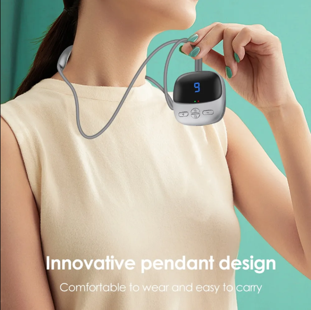 Picture of Smart Hanging Neck Protector Shoulder Cervical Spine Massager Mini Pulse Neck Artifact Dredging Spine Hot Compress Massage-Healthproo Multicolor