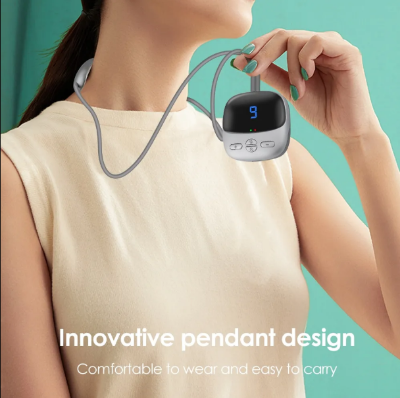 Picture of Smart Hanging Neck Protector Shoulder Cervical Spine Massager Mini Pulse Neck Artifact Dredging Spine Hot Compress Massage-Healthproo Multicolor