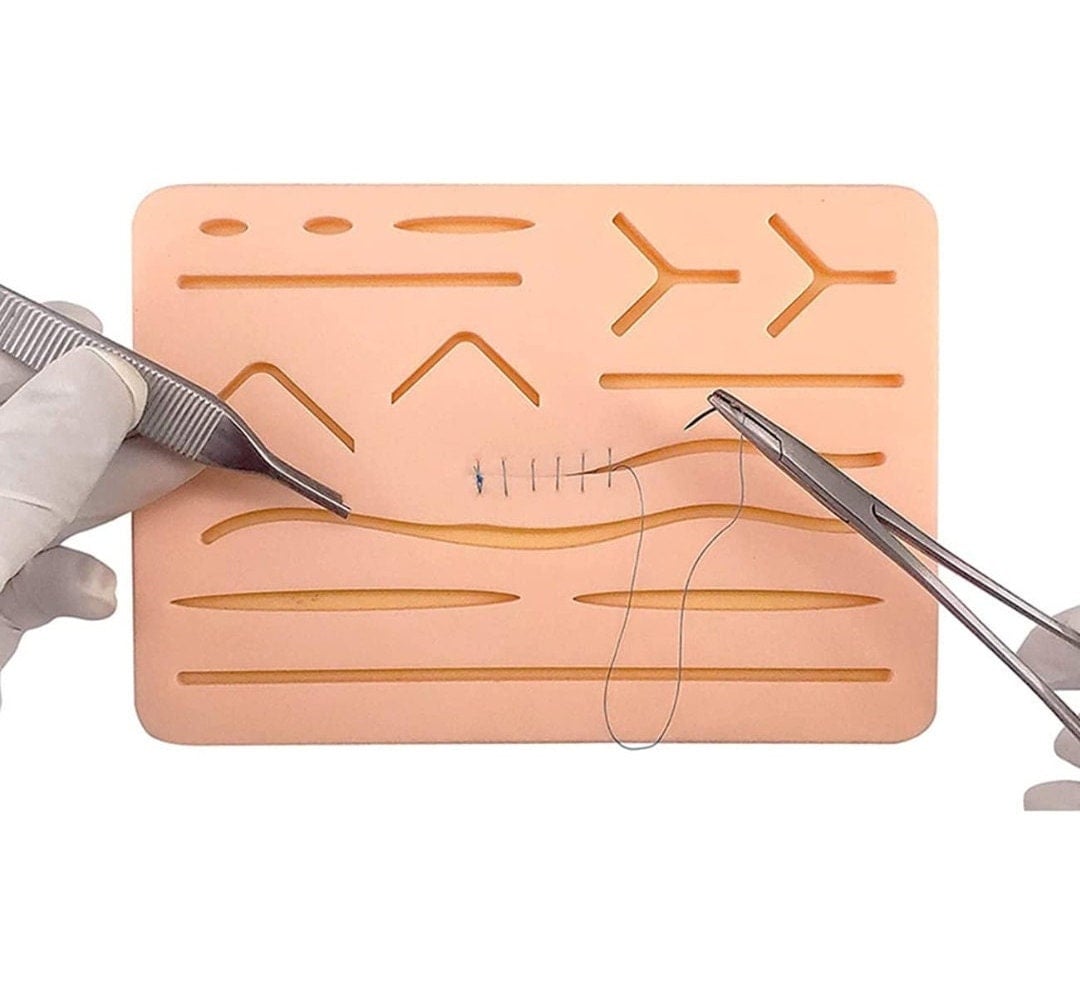 Picture of Health Proo Suture Practice Kit for Medical and Vet Students, Startup Suture Kit Including Silicone Pad with Durable Mesh, Suturing Tools, for Suture Curriculum Practice (Hearlthproo Education Use Only)-Health Proo 