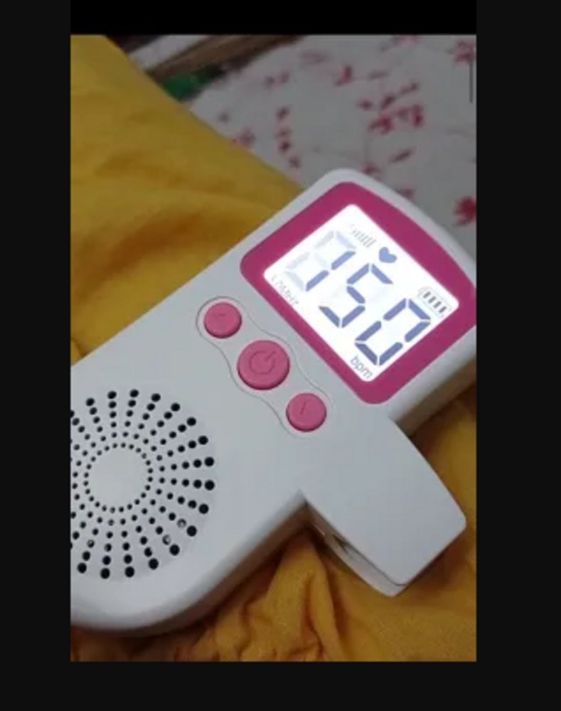 Picture of Doppler Fetal Rate Monitor Baby Fetal Sound Heart Detector LCD Display with gel Multicolor