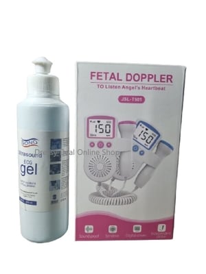 Picture of Fetal Doppler Heart Rate Monitor Baby Fetal Sound Heart Detector with LCD Display (Free Gel)-Health Proo Multicolor