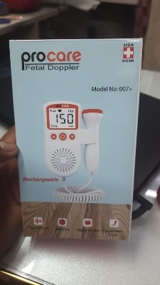 Picture of Fetal Doppler heart rate display with 250ml gel rechargeable-Health Proo Multicolor